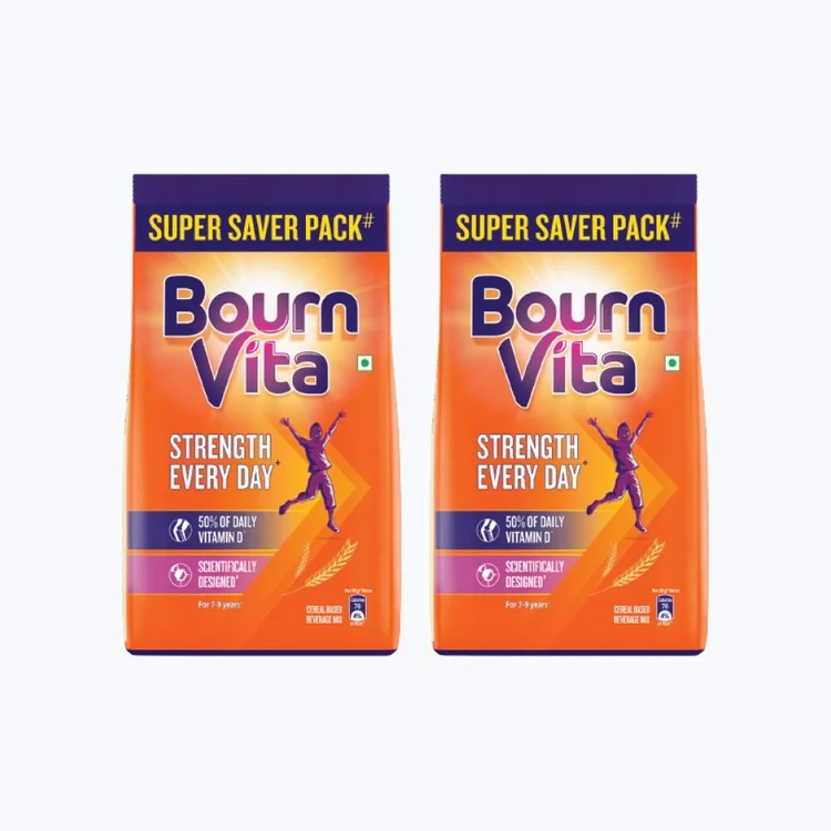 Bournvita Chocolate Drink Mix (Pouch) - Pack of 2