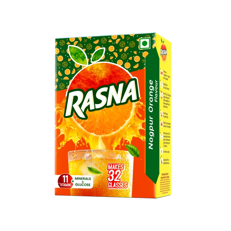 Rasna Fruit Fun Nagpur Orange Concentrated Drink Mix (32 Glasses)