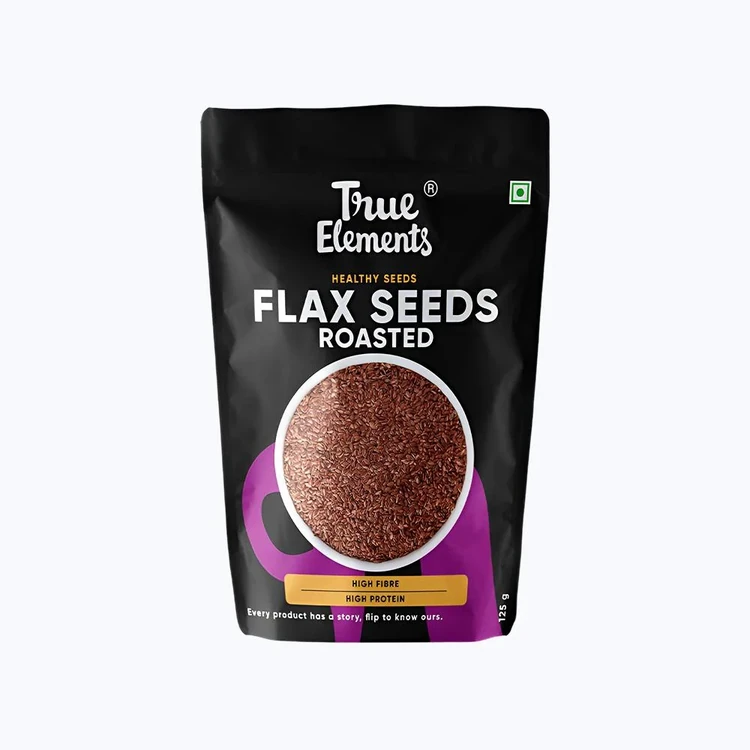 True Elements Roasted Flax Seeds (Agase Beeja)
