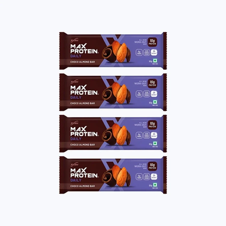 RiteBite Max Protein Daily Choco Almond 10 g Protein Bar - Pack of 4