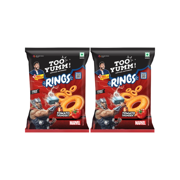 Too Yumm Baked Tomato Thunder Rings Crisps - Pack of 2