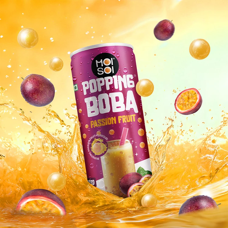 Moi Soi Popping Passion Fruit Boba Drink