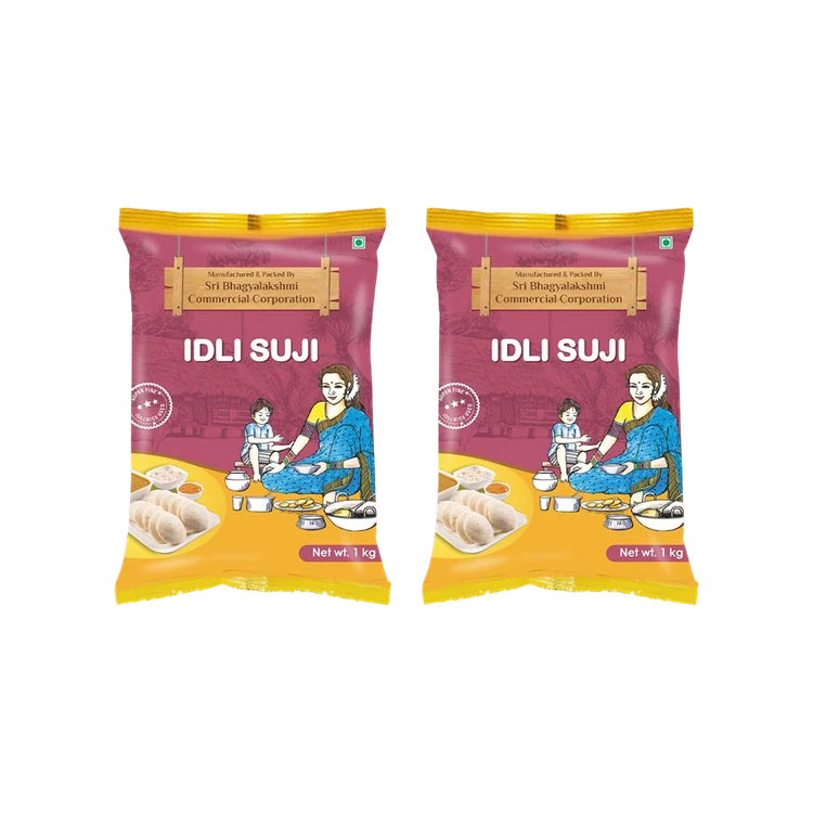 Bhagyalakshmi Idli Sooji/Rava - Pack of 2 (Rave)