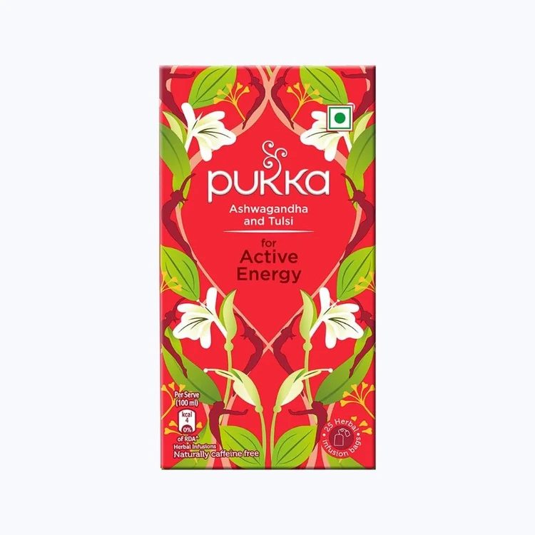 Pukka Ashwagandha & Tulsi Tea Bags (for Active Energy)