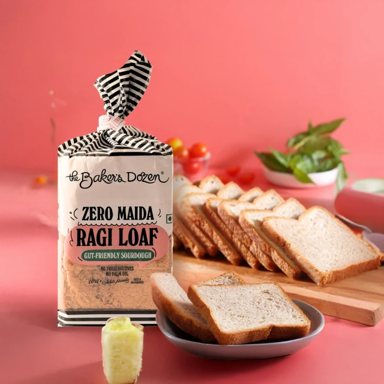 The Baker's Dozen Zero Maida Ragi Sourdough Brown Bread