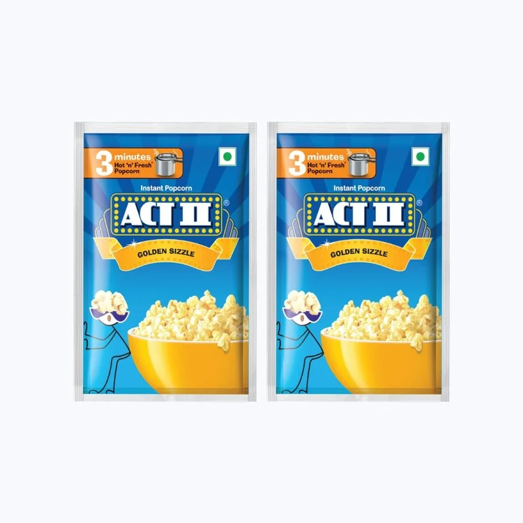 Act II Golden Sizzle Popcorn - Instant - Pack of 2