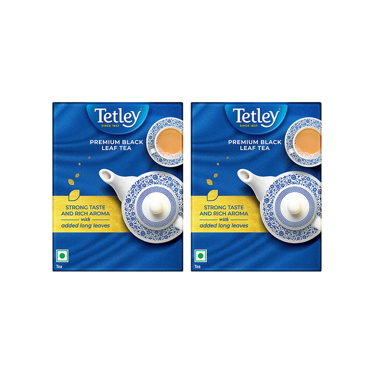 Tetley Premium Black Leaf Tea (250 g) - Pack of 2