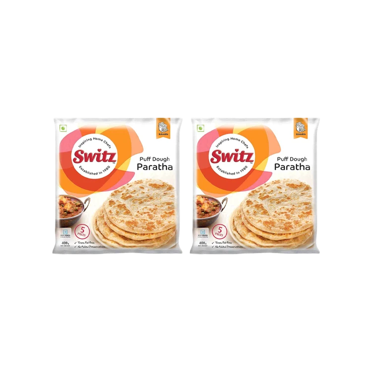 Switz Puff Dough Paratha (Frozen) - Pack of 2