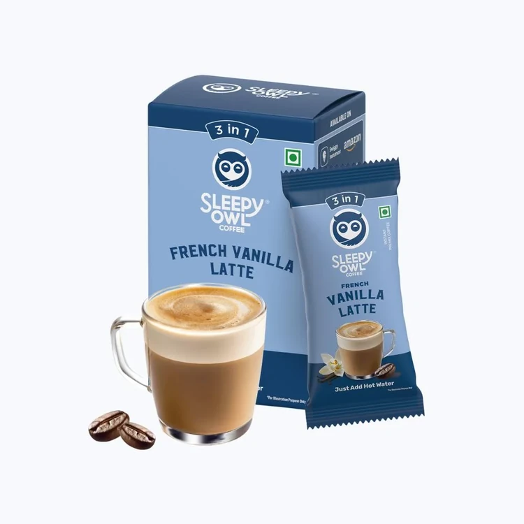 Sleepy Owl French Vanilla Latte Instant Coffee Premix (3 in 1)