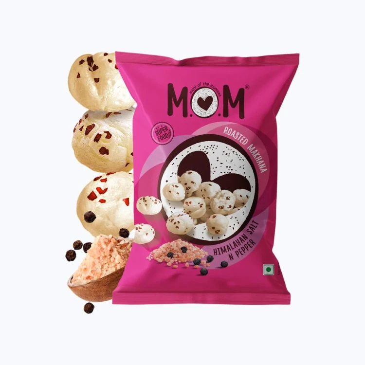 MOM - Meal Of The Moment Rasted Flavoured Makhana Himalayan Salt & Pepper
