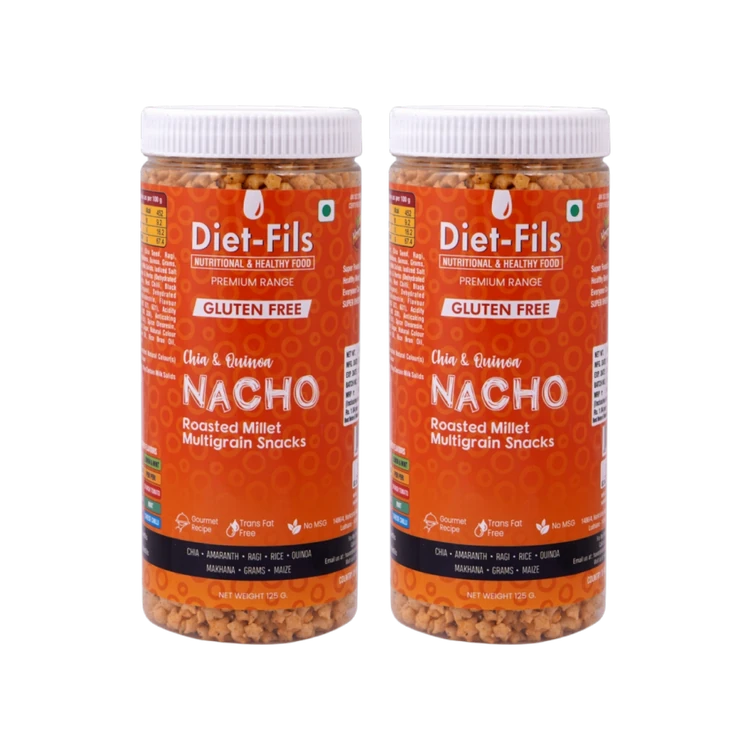 Diet-Fils Nacho Multigrain Snack - Pack of 2