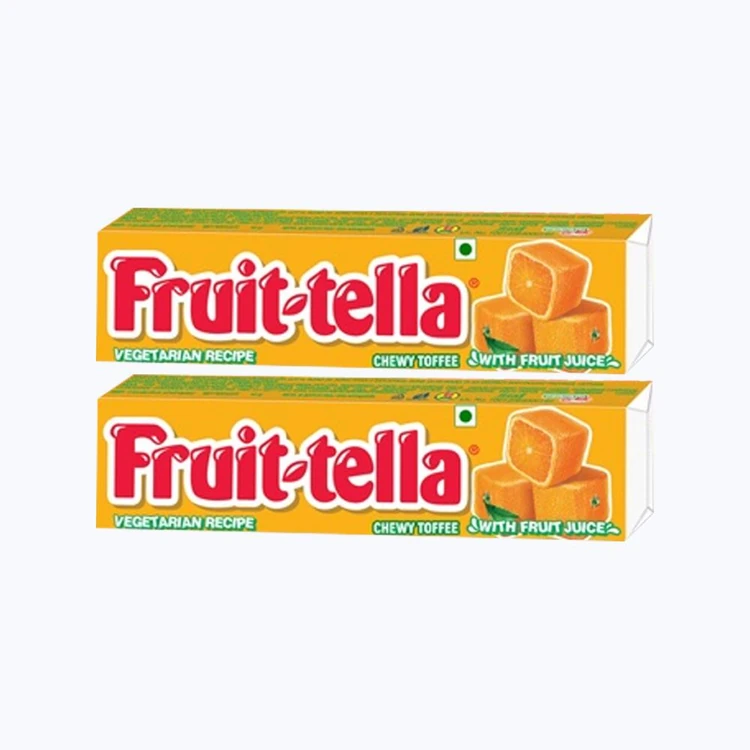 Fruittella Orange Flavour Chewy Toffee - Pack of 2