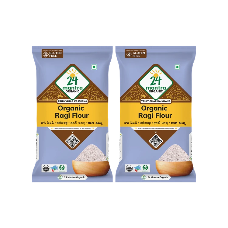 24 Mantra Organic Ragi Flour - Pack of 2