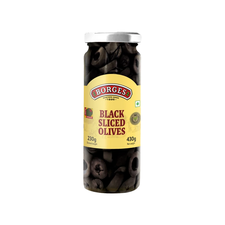 Borges Black Sliced Olives