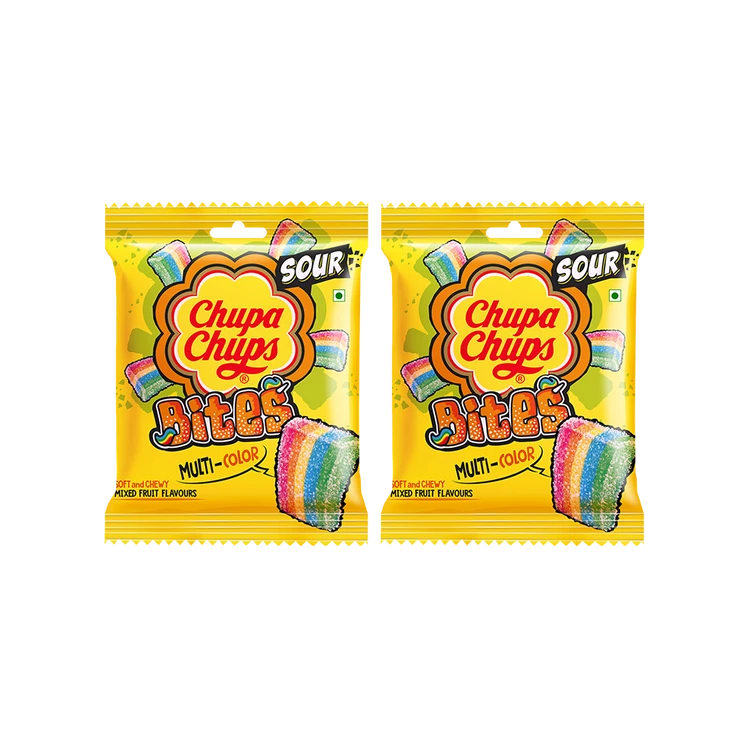 Chupa Chups Sour Bites Mixed Fruit Candy - Pack of 2