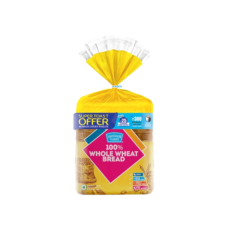 Mother Dairy 100% Whole Wheat Bread