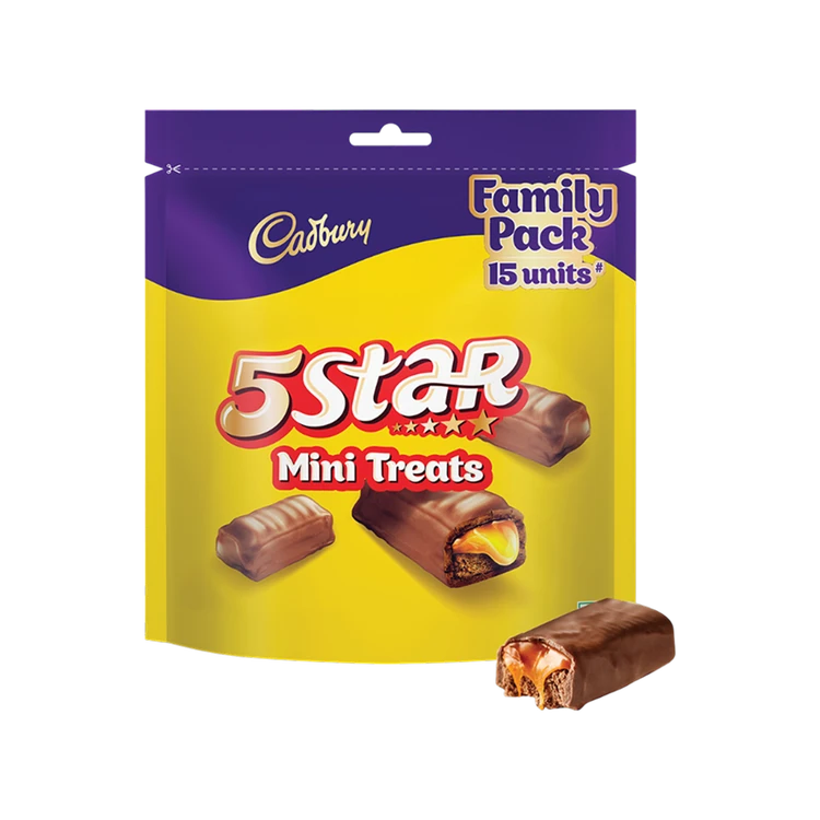 Cadbury 5 Star Mini Treats Filled Bar Chocolate Pack