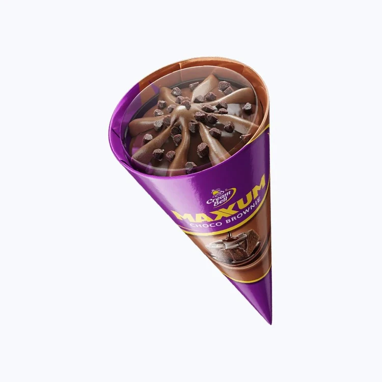 Cream Bell Maxxum Choco Brownie Ice Cream Cone