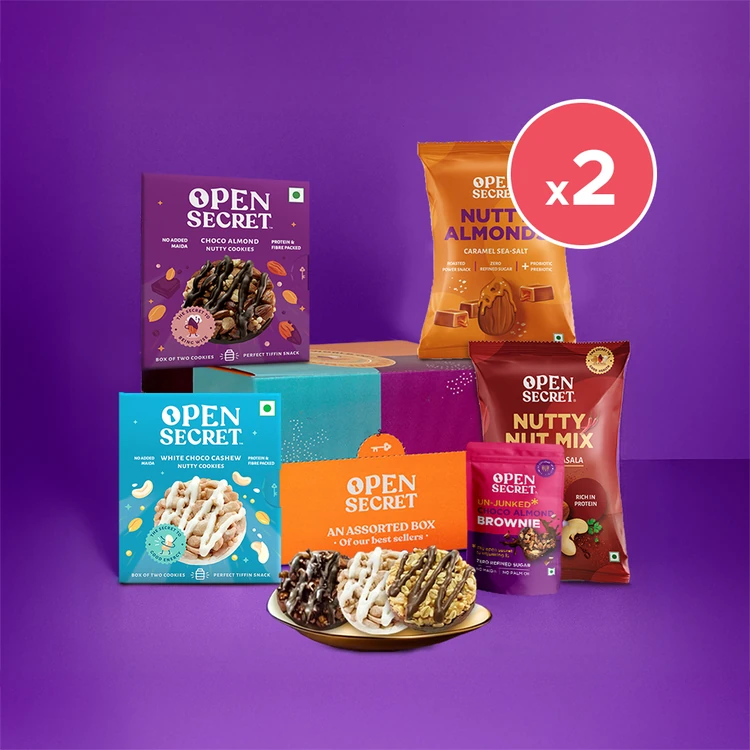 Open Secret Cookies, Brownie & Dry Fruits Gift Pack - Pack of 2