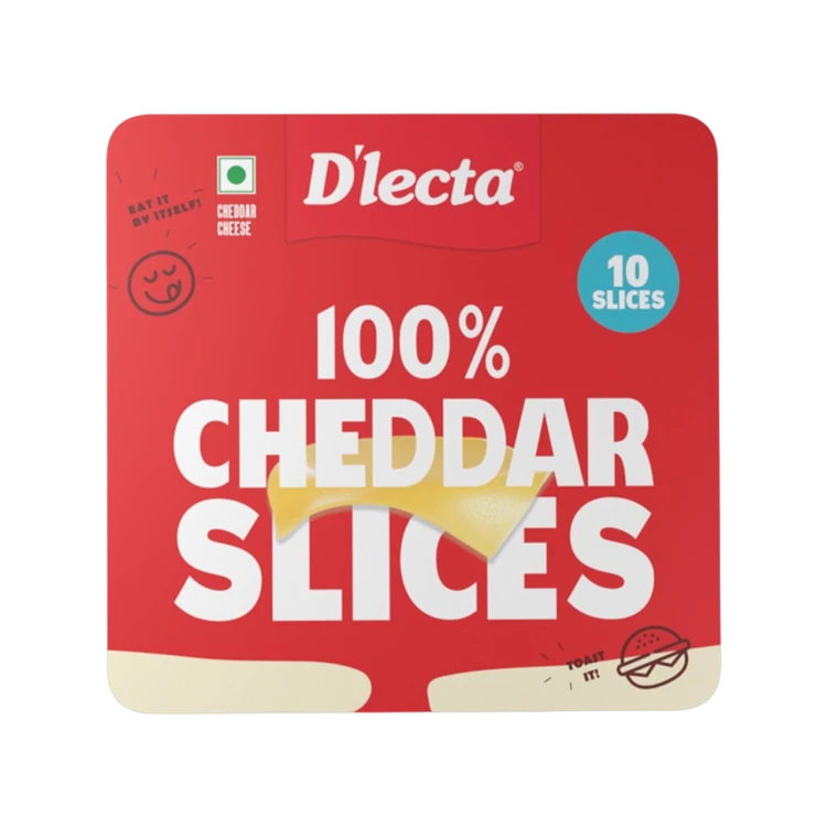 D'lecta 100% Cheddar Cheese Slices