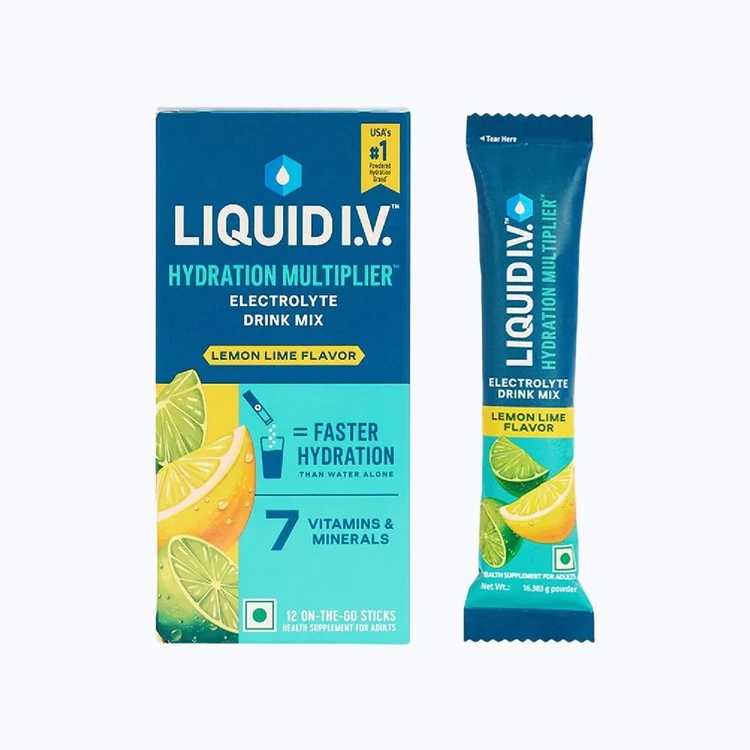 Liquid IV Hydration Multiplier Lemon Lime Electrolyte Drink Mix