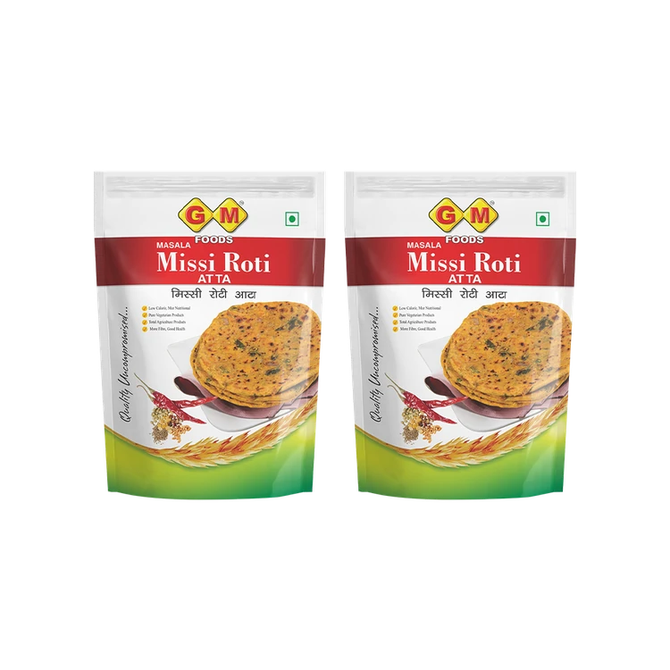 GM Foods Missi Roti Flour Mix - Pack of 2 (Hittu Mishrana)