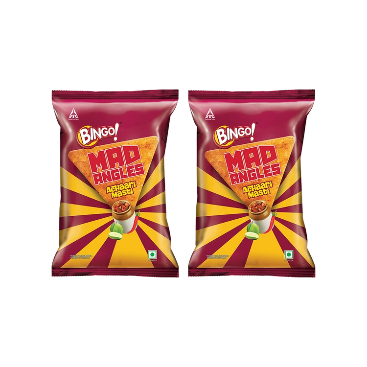 Bingo Mad Angles Achaari Masti Crisps - Pack of 2