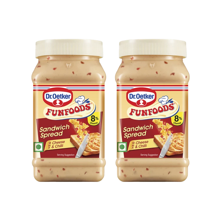 Dr. Oetker FunFoods Veg Cheese & Chilli Sandwich Spread - Pack of 2