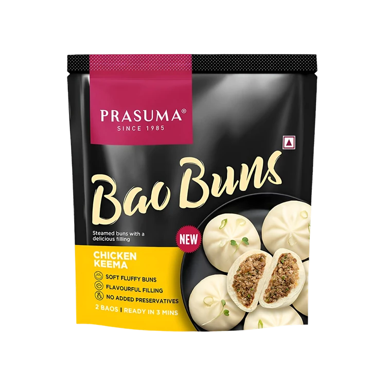 Prasuma Bao Bun Chicken Keema (2 Baos) - Frozen