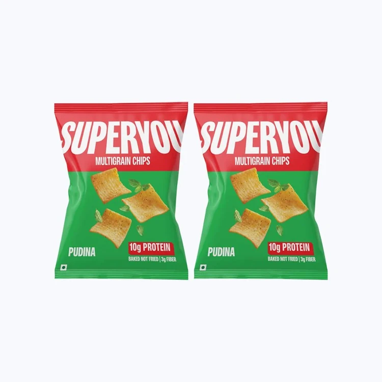 SuperYou Multigrain Pudina Chips - Pack of 2
