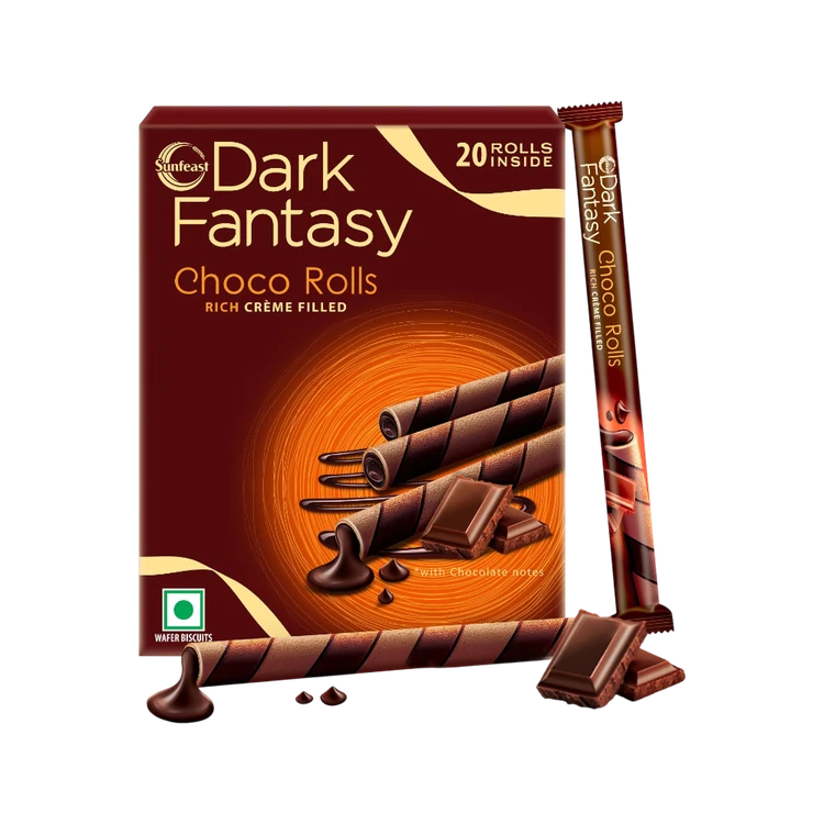 Sunfeast Dark Fantasy Rich Creme Filled Choco Wafer Roll