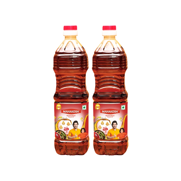 Mahakosh Kachi Ghani Mustard Oil - Pack of 2 (Sasive Enne)