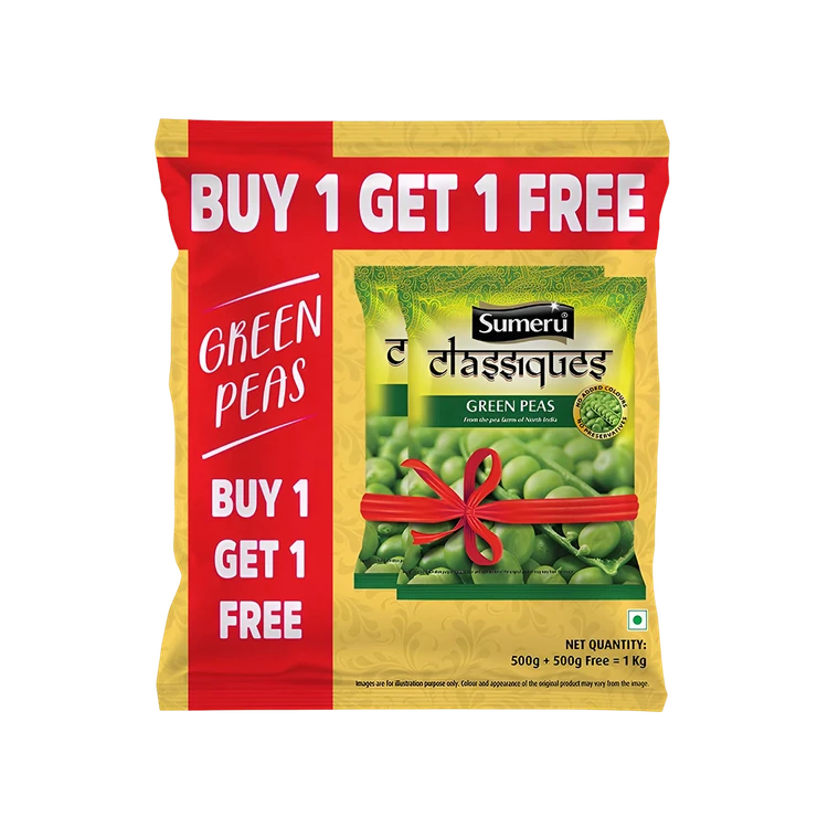 Sumeru Classiques Frozen Green Peas - Buy 1 Get 1 Free