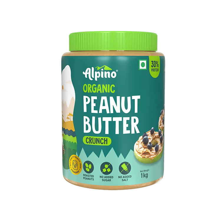 Alpino Organic Crunch Unsweetened Peanut Butter