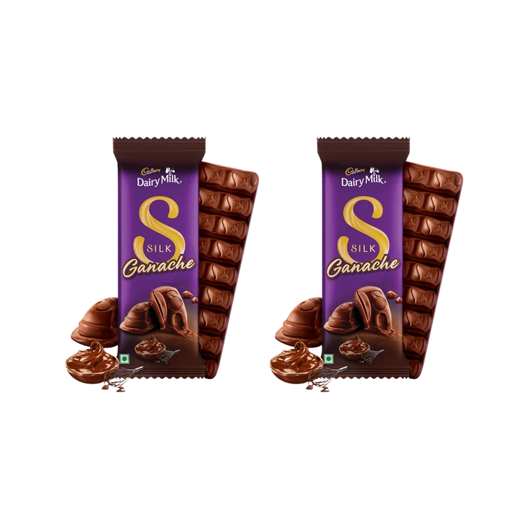 Cadbury Dairy Milk Silk Ganache Milk Chocolate Bar - Pack of 2