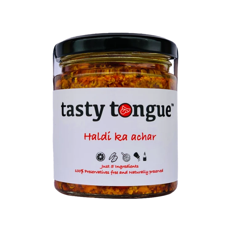 Tasty Tongue Haldi Pickle with Lemon decoction