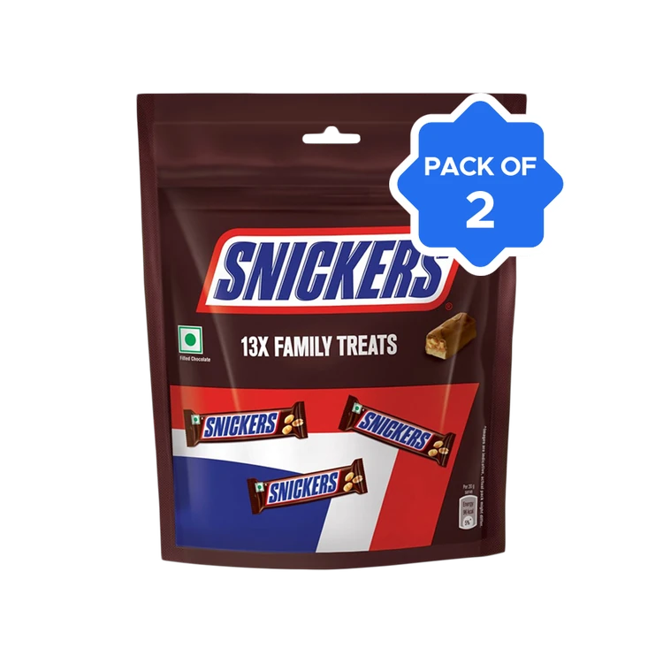 Snickers Family Treats Chocolate Pack - Pack of 2