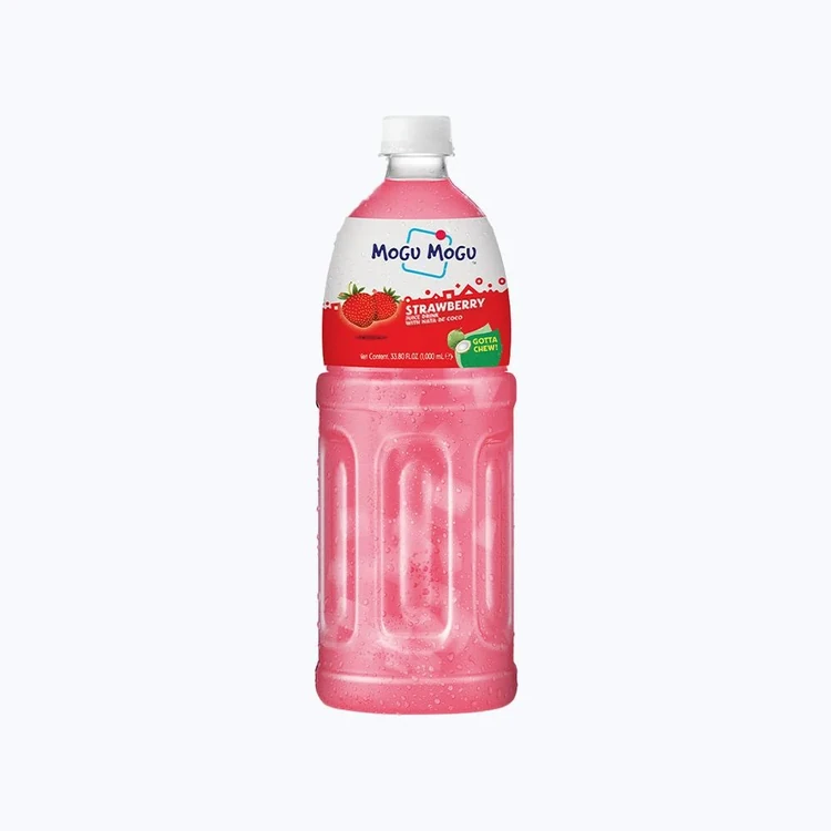 Mogu Mogu Strawberry Fruit Drink With Nata De Coco