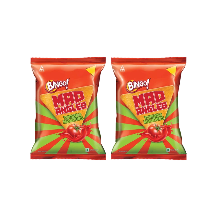 Bingo Mad Angles Tomato Madness Crisps - Pack of 2