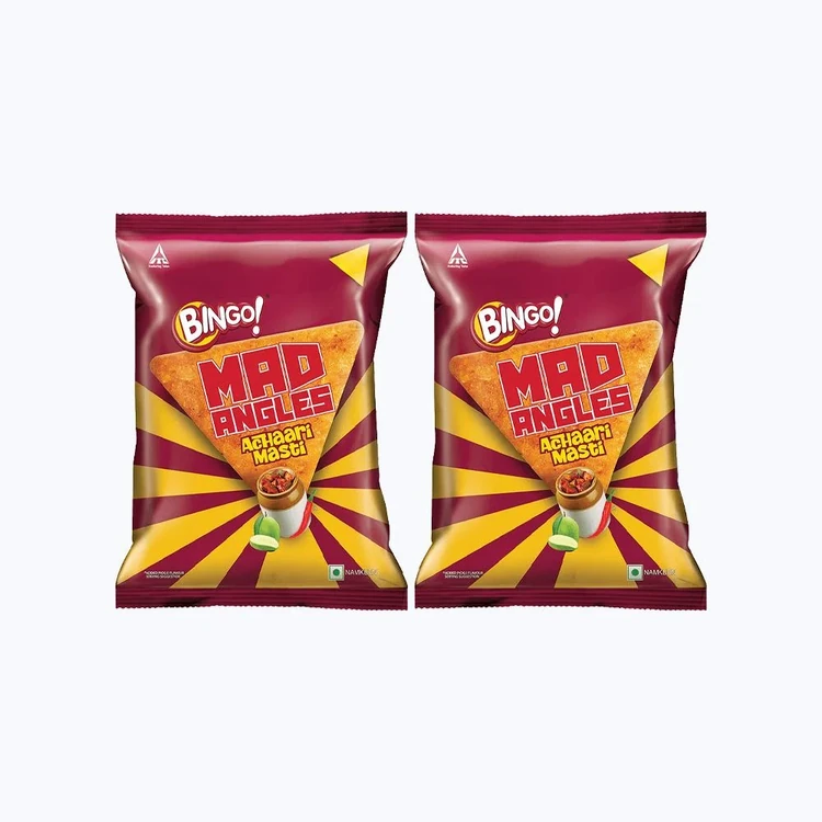 Bingo Mad Angles Achaari Masti Crisps - Pack of 2