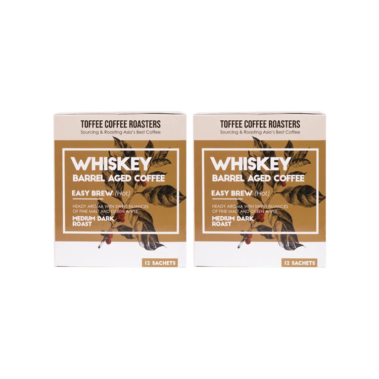 Toffee Coffee Roasters Whiskey Barrel Aged Flavoured Coffee (Easy Brew) - Pack of 2