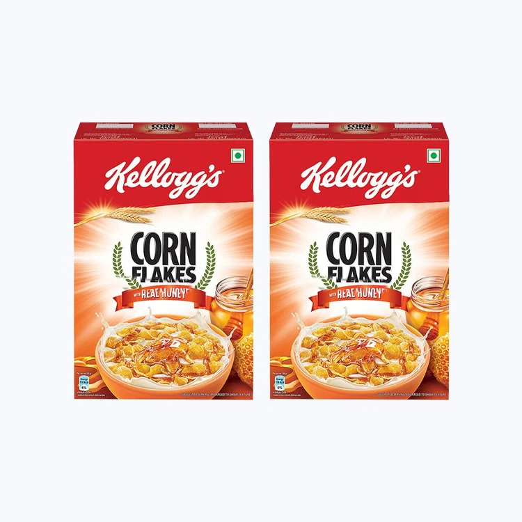 Kellogg's Corn Flakes With Real Honey - Pack of 2