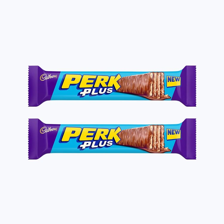 Cadbury Perk Plus Coated Wafer Chocolate Bar - Pack of 2