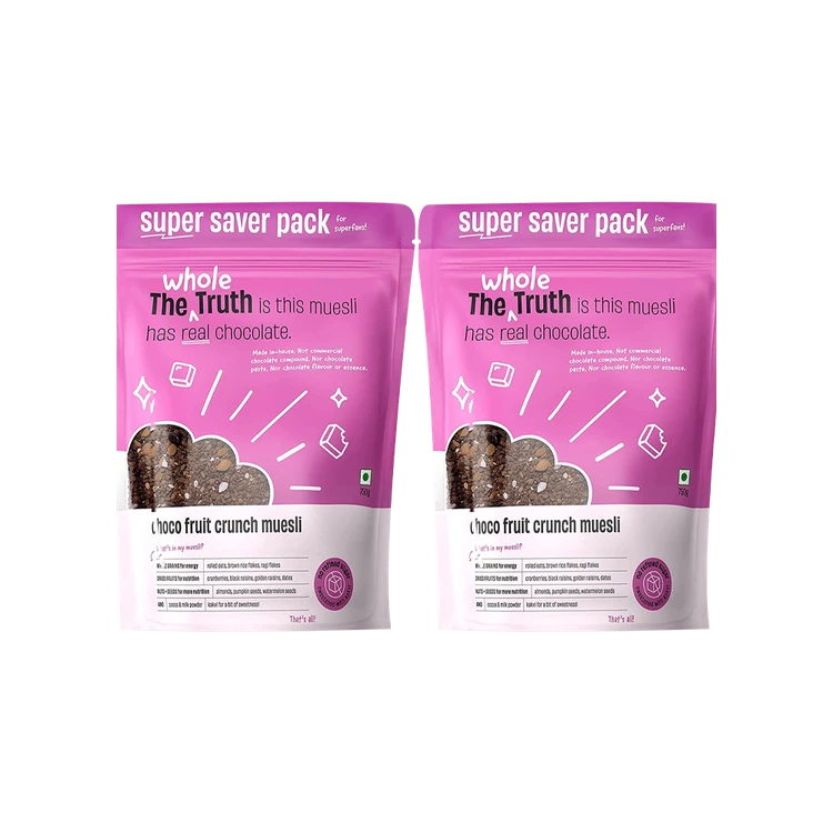 The Whole Truth Choco Fruit Crunch Muesli - Pack of 2