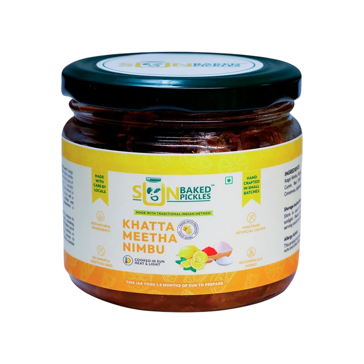 Sun Baked Pickles Khatta Meetha Lime Pickle
