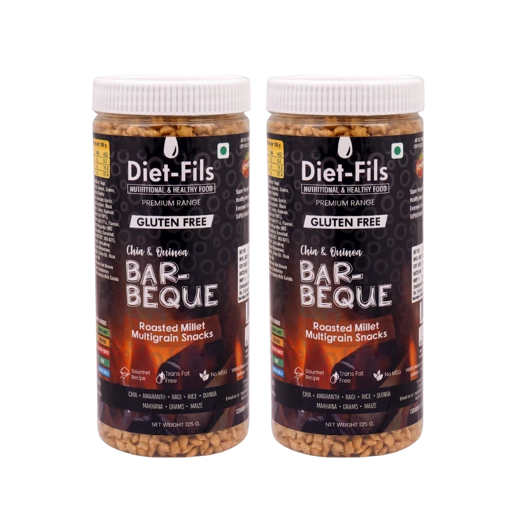 Diet-Fils Barbecue Multigrain Snack - Pack of 2