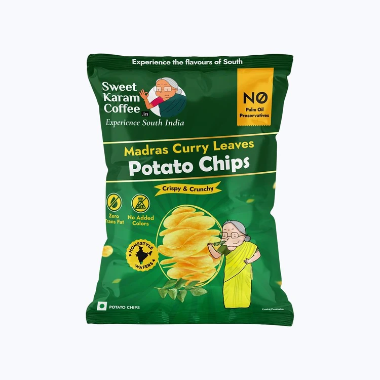 Sweet Karam Coffee Madras Curry Leaves Potato Chips