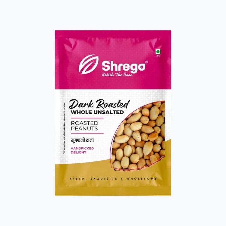 Shrego Dark Roasted Whole Unsalted Peanuts