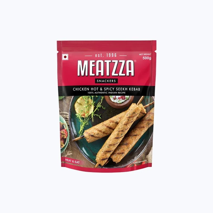 Meatzza Hot & Spicy Chicken Seekh Kebab (Frozen)