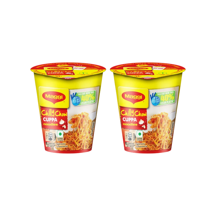 Maggi Cuppa Chilly Chow Cup Noodles - Pack of 2